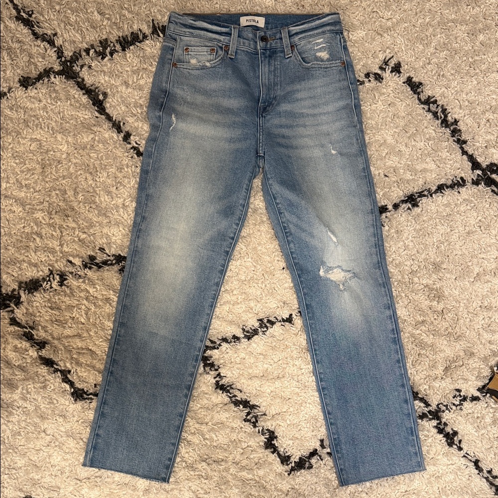 Pistola Women's Light Blue Straight Leg Jeans